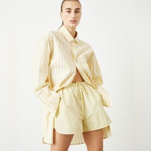 BLANCA Fender High Waisted Yellow Shorts Women Size M/L